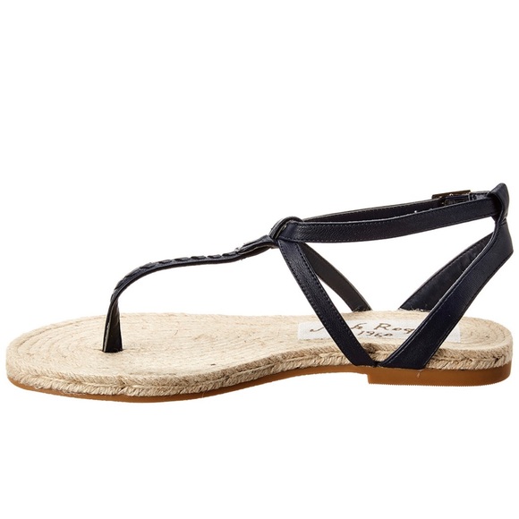 Jack Rogers Evie Black Leather Sandals 8.5 - Picture 2 of 10